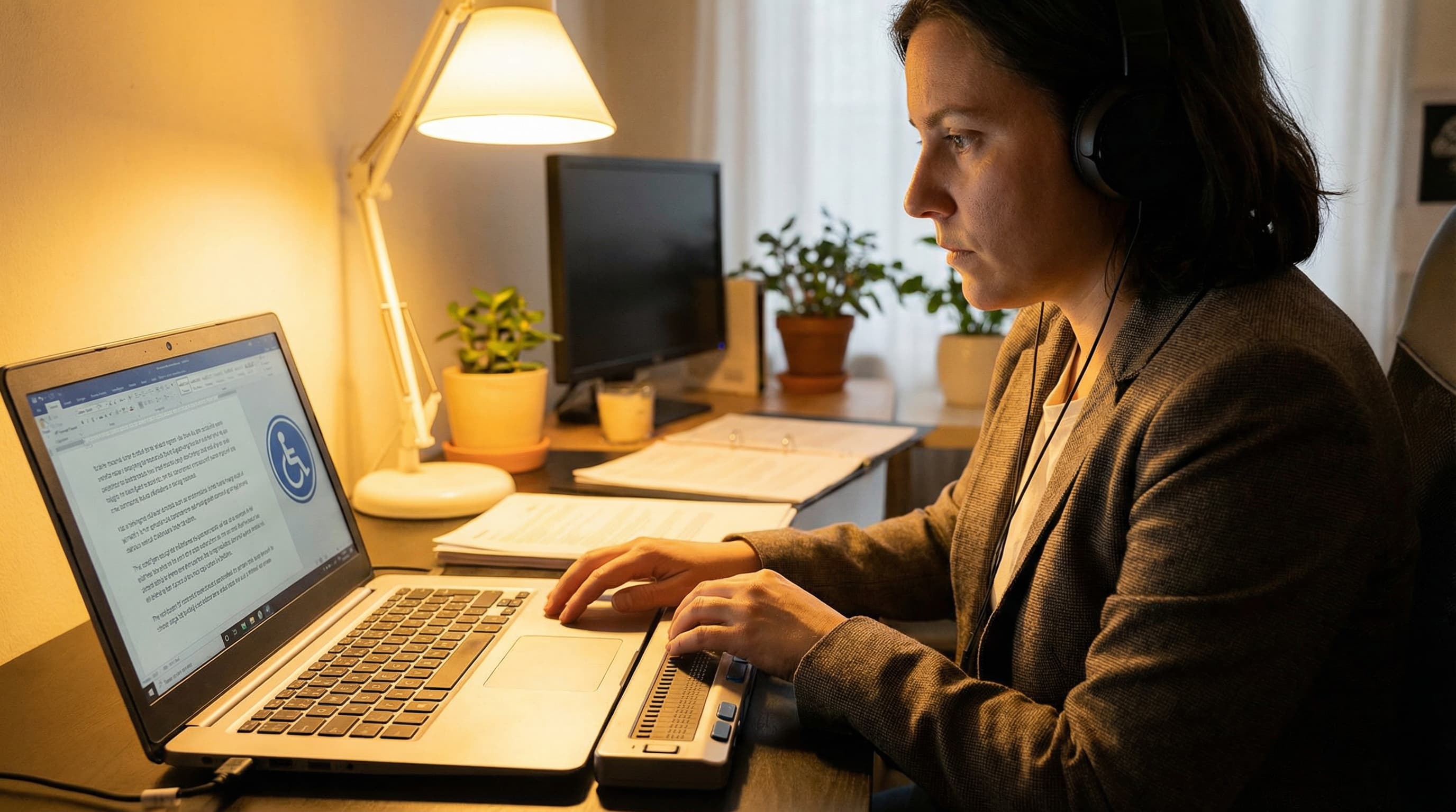 Person using assistive technology