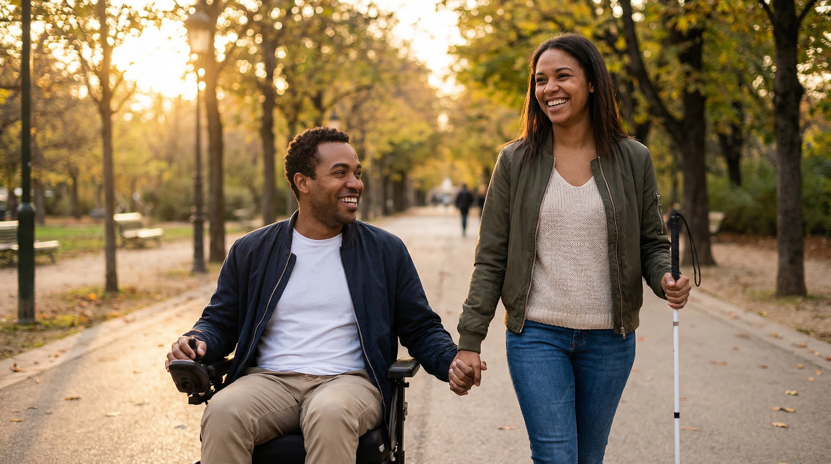 Couple walking together