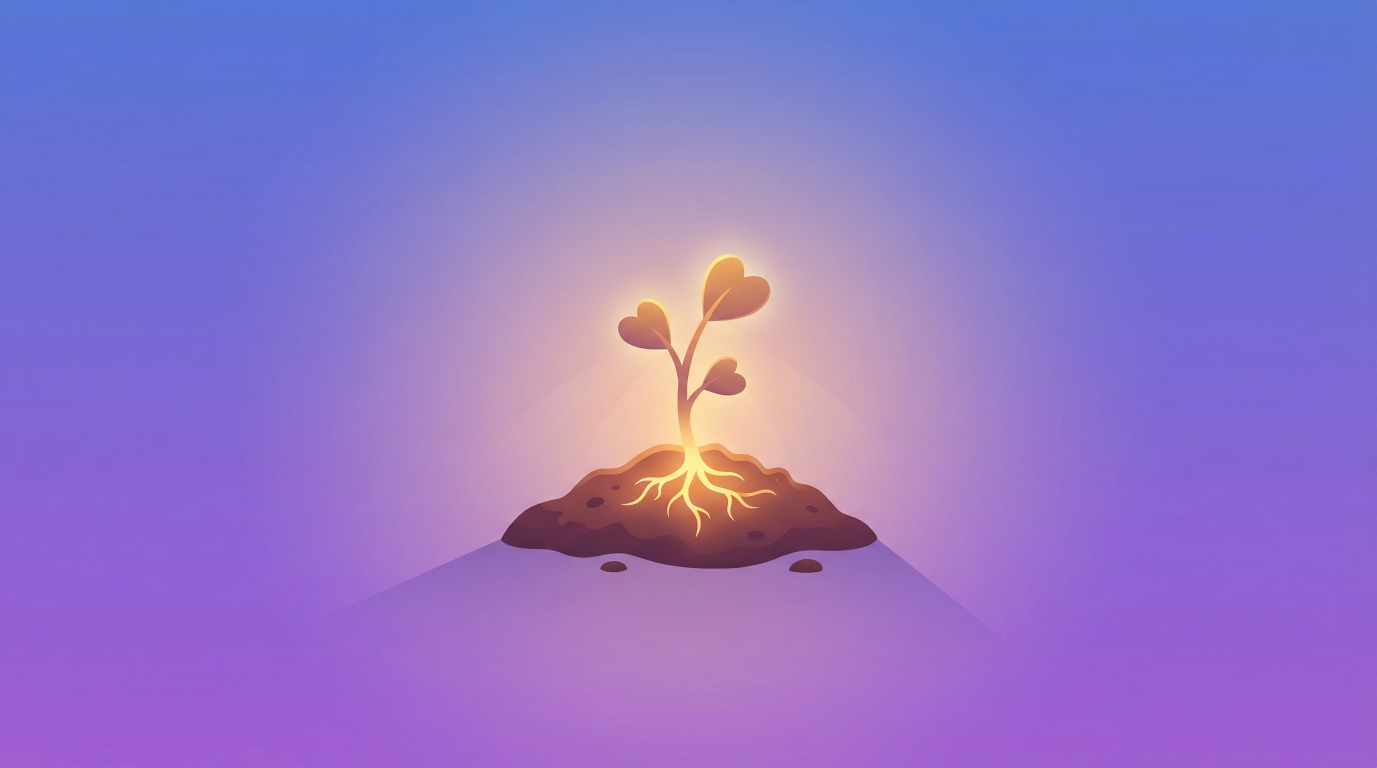 Seedling growing, symbolizing new beginnings and growth potential