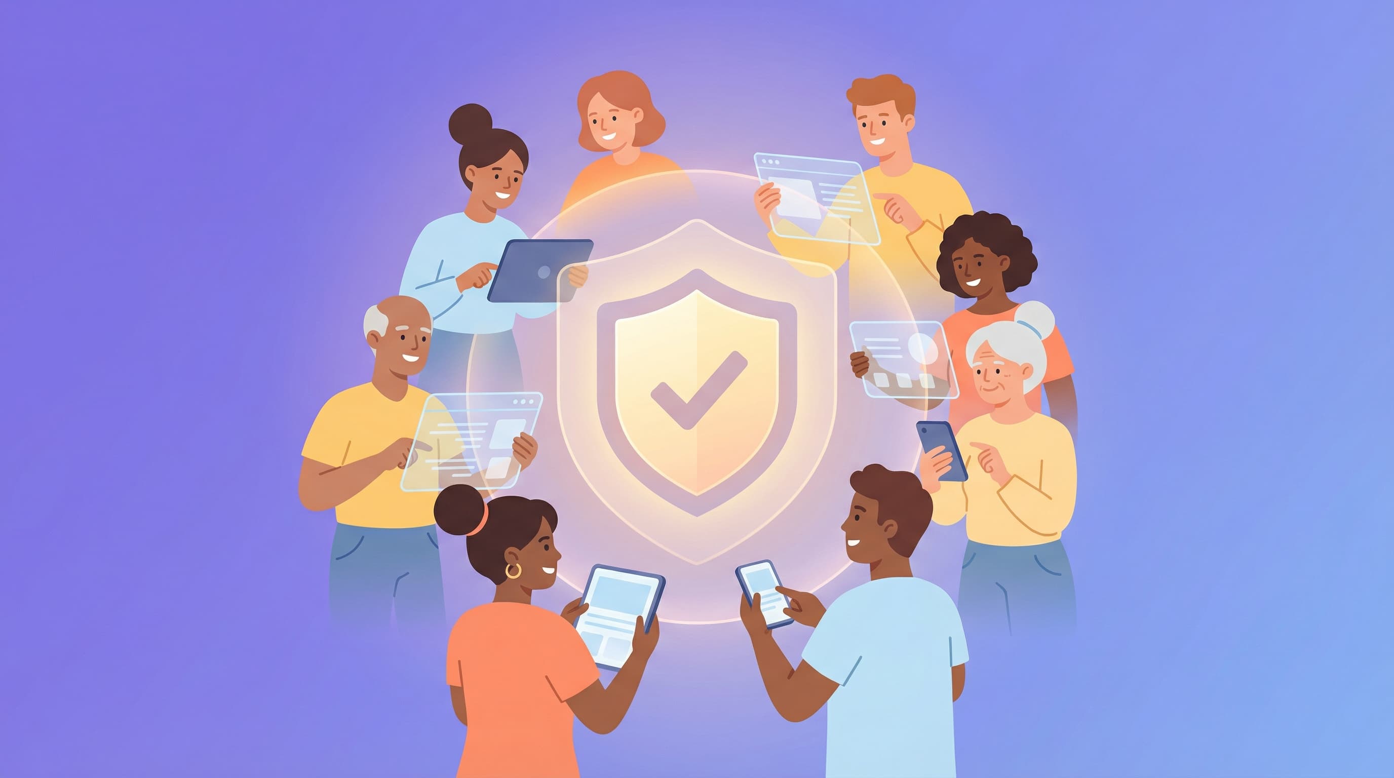 Shield icon representing security and trust in online dating
